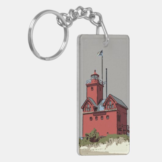 HOLLAND HARBOR LIGHT SLEUTELHANGER (Voorkant Links)