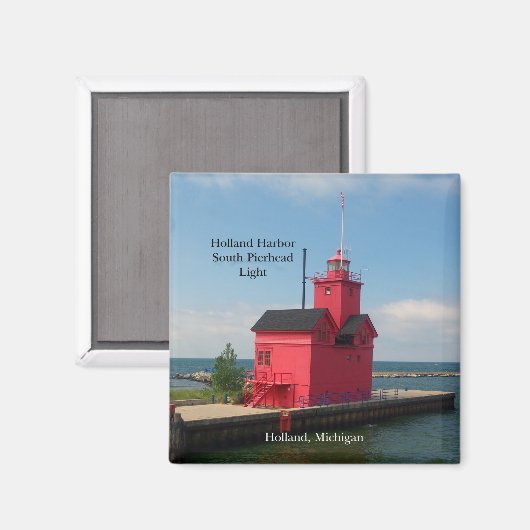 Holland Harbor South Pierhead Light 2011 magnet (Voorkant / Achterkant)