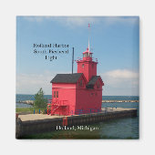 Holland Harbor South Pierhead Light 2011 magnet (Voorkant)