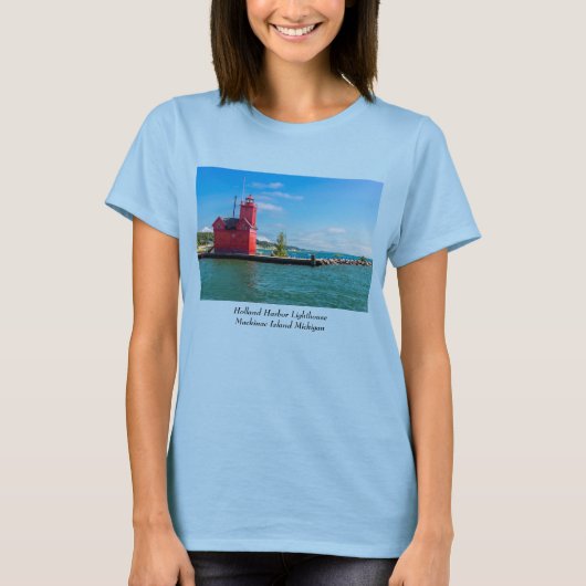 Holland Harbor Vuurtoren T-Shirt (Voorkant)