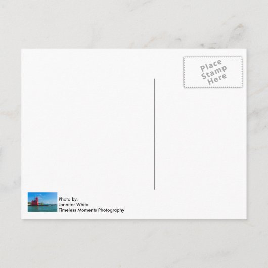 Holland Harbour Lighthouse Briefkaart (Achterkant)