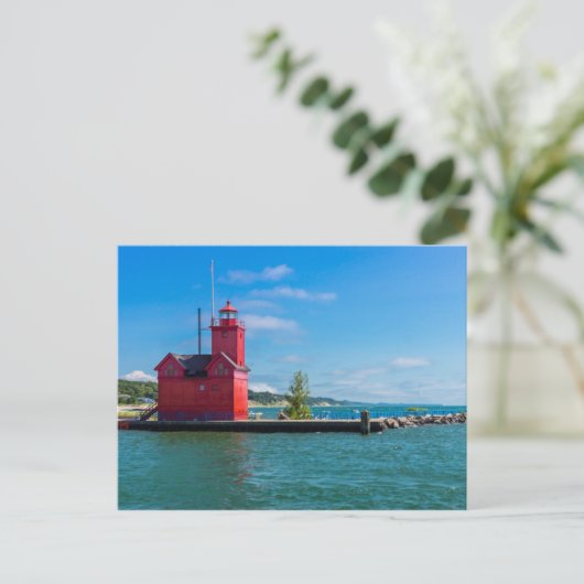 Holland Harbour Lighthouse Briefkaart (Staand voorkant)