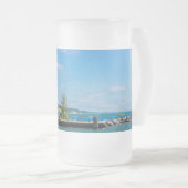 Holland Harbour Lighthouse Frosted Glass Beer Mok (Voorkant rechts)