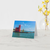 Holland Harbour Lighthouse Harbour Hartelijk dank Kaart (Gele Bloem)