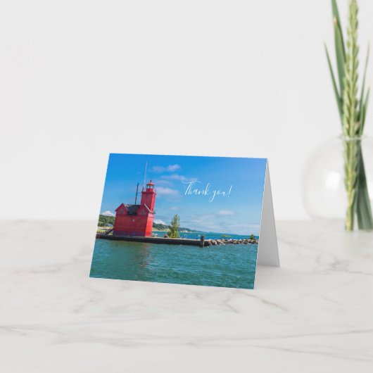 Holland Harbour Lighthouse Harbour Hartelijk dank Kaart (Voorkant)