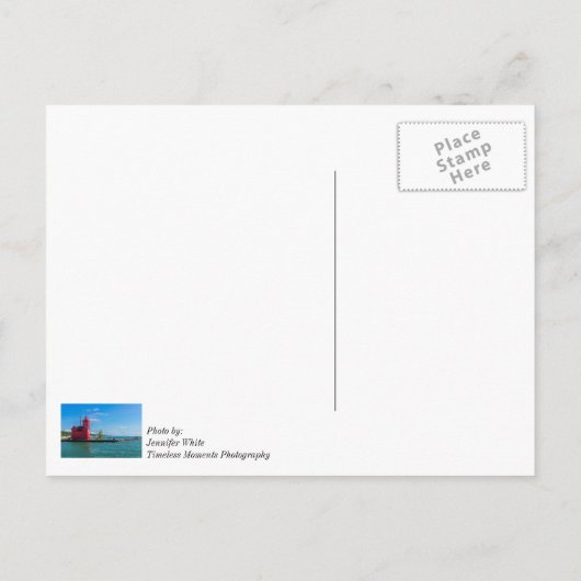 Holland Harbour Lighthouse Thinking You Briefkaart (Achterkant)