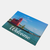 Holland Harbour Lighthouse Welkom bij Doormat Deurmat (Schuin)