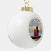 Holland Harbour South Pierhead lichtornament Keramische Bal Ornament (Links)