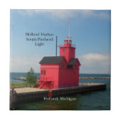 Holland Harbour South Pierhead Light 2011 tile Tegeltje (Voorkant)