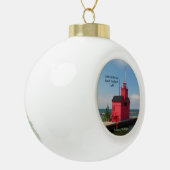 Holland Harbour South Pierhead Light 2015, siervoo Keramische Bal Ornament (Links)
