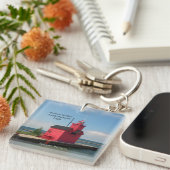 Holland Harbour South Pierhead Light key chain Sleutelhanger (Voorkant Rechts)