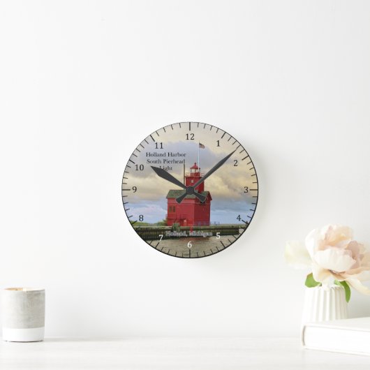 Holland Harbour South Pierhead Light klok (Huis)