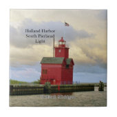 Holland Harbour South Pierhead Light tile Tegeltje (Voorkant)