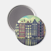 Holland huizen magneet (Voorkant / Achterkant)
