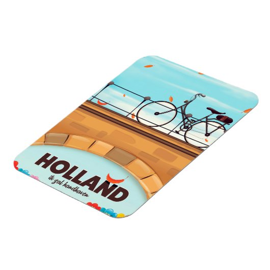 Holland "Ik zal handhaven" Fietsposter. Magneet (Linkerzijde)