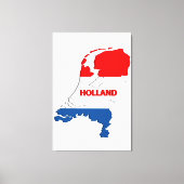 Holland-kaart Canvas Afdruk (Voorkant)