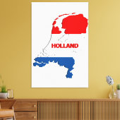 Holland-kaart Canvas Afdruk (Insitu (Woonkamer))