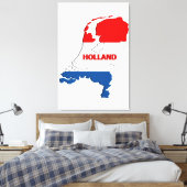 Holland-kaart Canvas Afdruk (Insitu (Slaapkamer))
