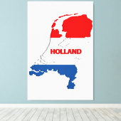 Holland-kaart Canvas Afdruk (Insitu (Houten vloer))