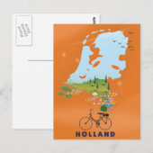 Holland kaart reisposter (Voorkant / Achterkant)