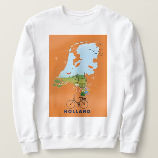 Holland kaart reisposter trui (Design voorkant)
