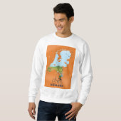 Holland kaart reisposter trui (Voorkant volledig)