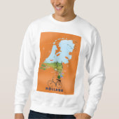 Holland kaart reisposter trui (Voorkant)