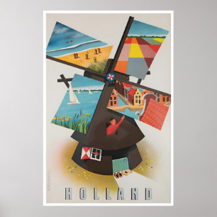 Holland Kunst Nederland Reisposter Windmolen Poster