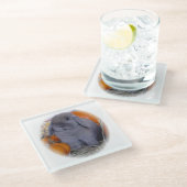 Holland Lop bunny op Glazen Onderzetter (Schuin)