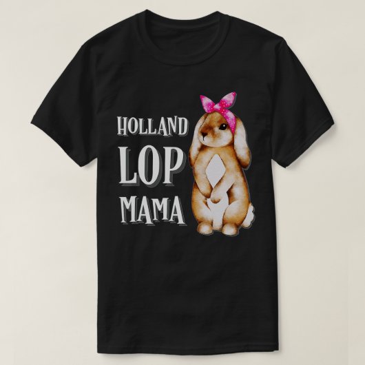 Holland Lop Bunny Rabbit mama T-shirt (Design voorkant)