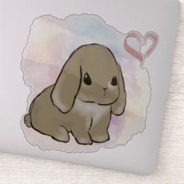 Holland lop bunny watercolor  sticker