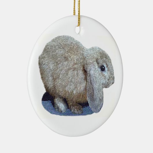 Holland Lop Ear Rabbit Ornament (Rechts)