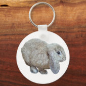 Holland Lop Ear Rabbit Sleutelhanger (Voorkant)