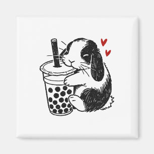 Holland Lop Konijn Houdt van Boby Thea Bunny En Bu Magneet