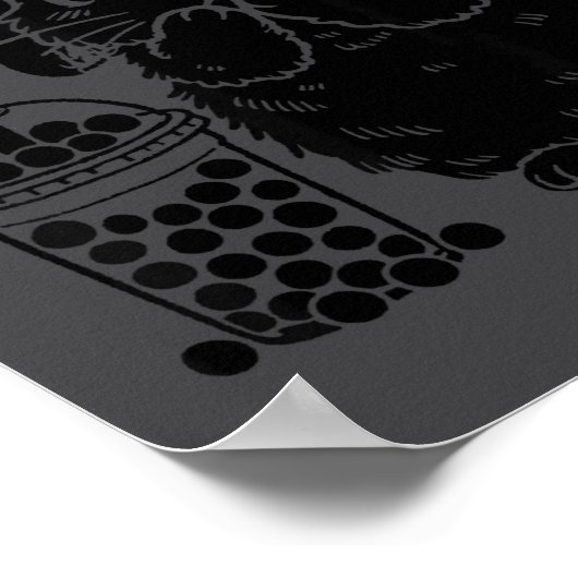 Holland Lop Rabbit And Boba Tea Funny Bunny Bubble Poster (Hoek)