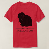 Holland Lop Rabbit Black Silhouette T-shirt (Design voorkant)
