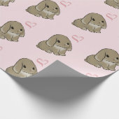 Holland lop with heart  cadeaupapier (Hoek)