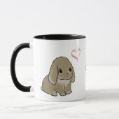 Holland lop with heart mok (Links)
