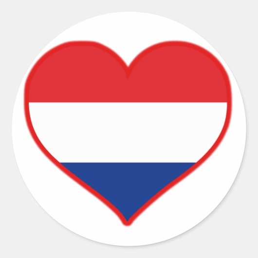 Holland Love Ronde Sticker (Voorkant)