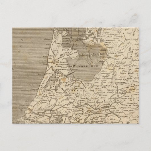 Holland Map door Arrowsmith Briefkaart (Voorkant)