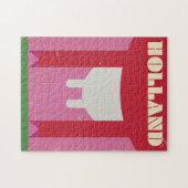Holland melkkoe vintage reisposter legpuzzel (Horizontaal)