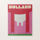 Holland melkkoe vintage reisposter legpuzzel (Verticaal)