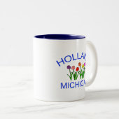 Holland, MI - m/Tulips Tweekleurige Koffiemok (Voorkant rechts)