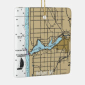 Holland MI Nautical Chart Keramisch Ornament (Rechts)