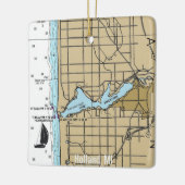 Holland MI Nautical Chart Keramisch Ornament (Links)