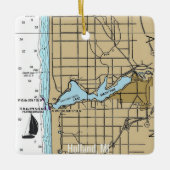 Holland MI Nautical Chart Keramisch Ornament (Voorkant)