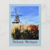 HOLLAND, MICHIANG WINDMOLEN SIERGRAS, BLOEMEN BRIEFKAART (Voorkant)