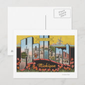 Holland, Michigan - Grote letterscènes Briefkaart (Voorkant / Achterkant)