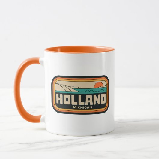 Holland Michigan jaren 70 Retro Vintage Mok (Links)