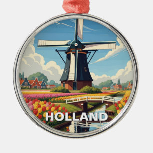 Holland Michigan Reizen Metalen Ornament